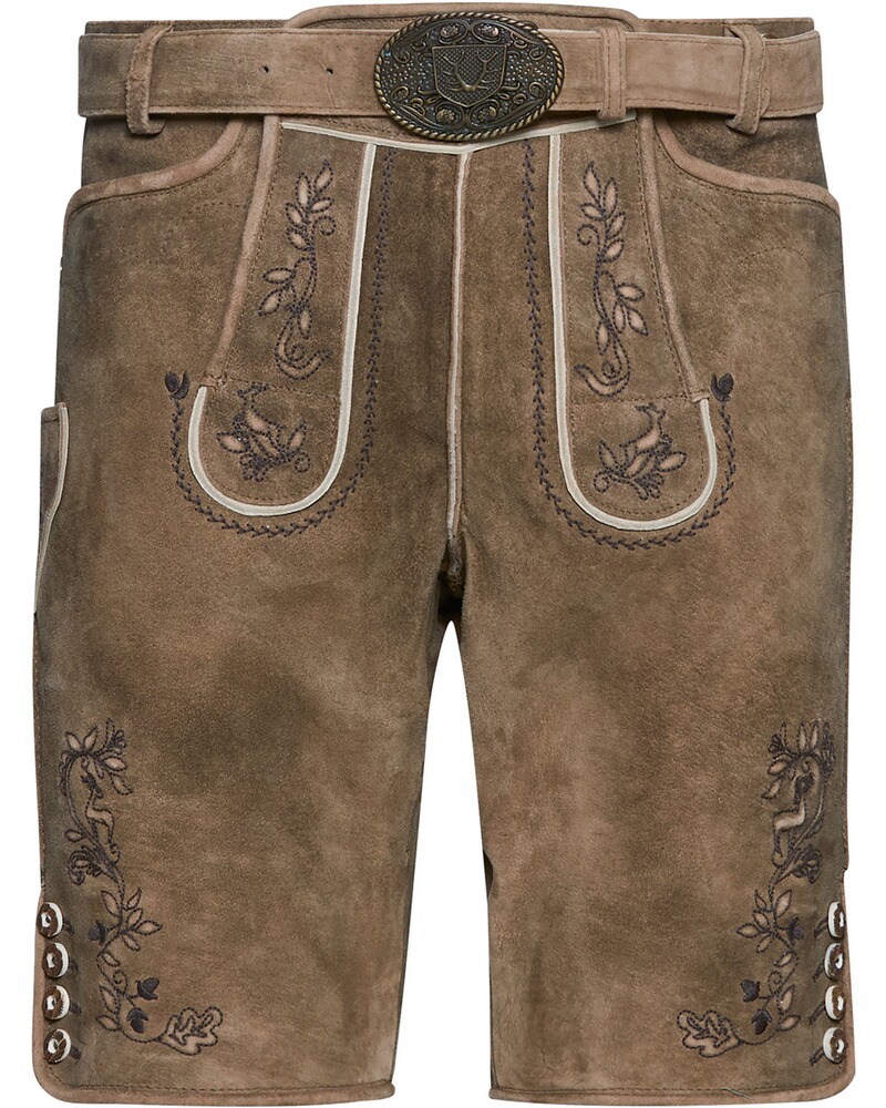 Kurze Lederhose mit Gürtel