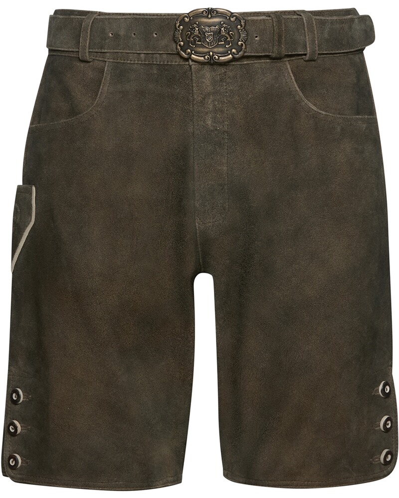 Kurze Lederhose mit Gürtel
