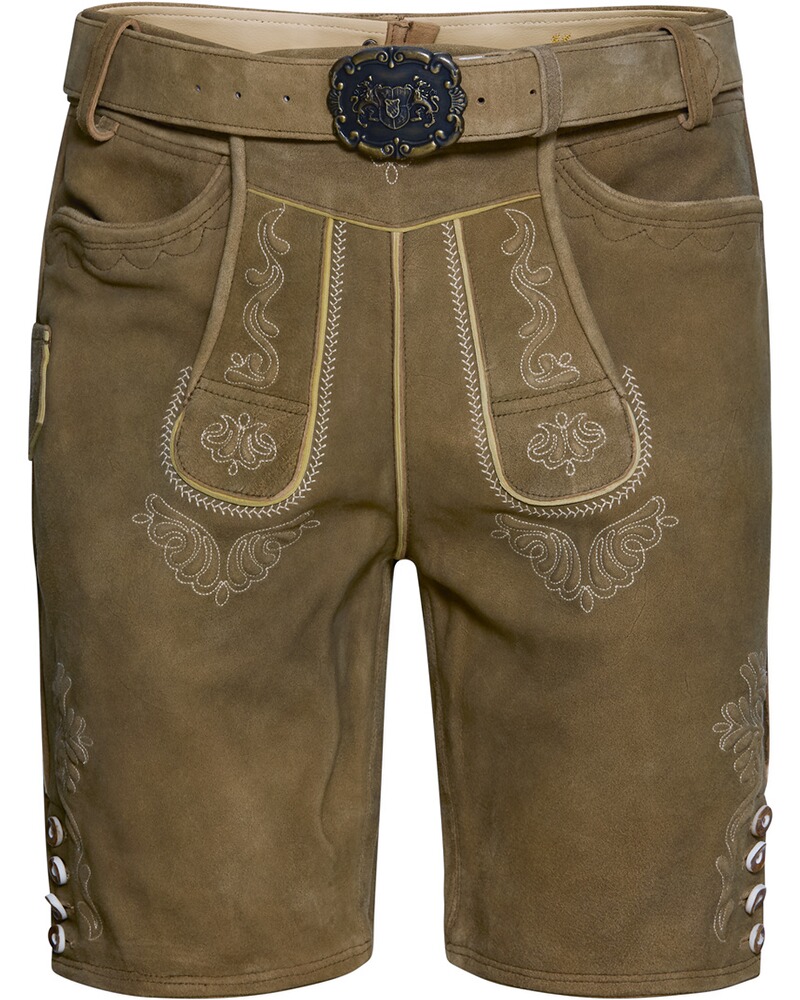 Lederhose Wildbock-Optik
