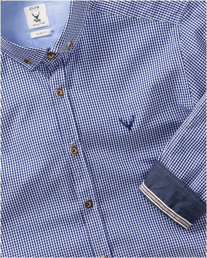 Karo-Hemd Slim Fit, pure