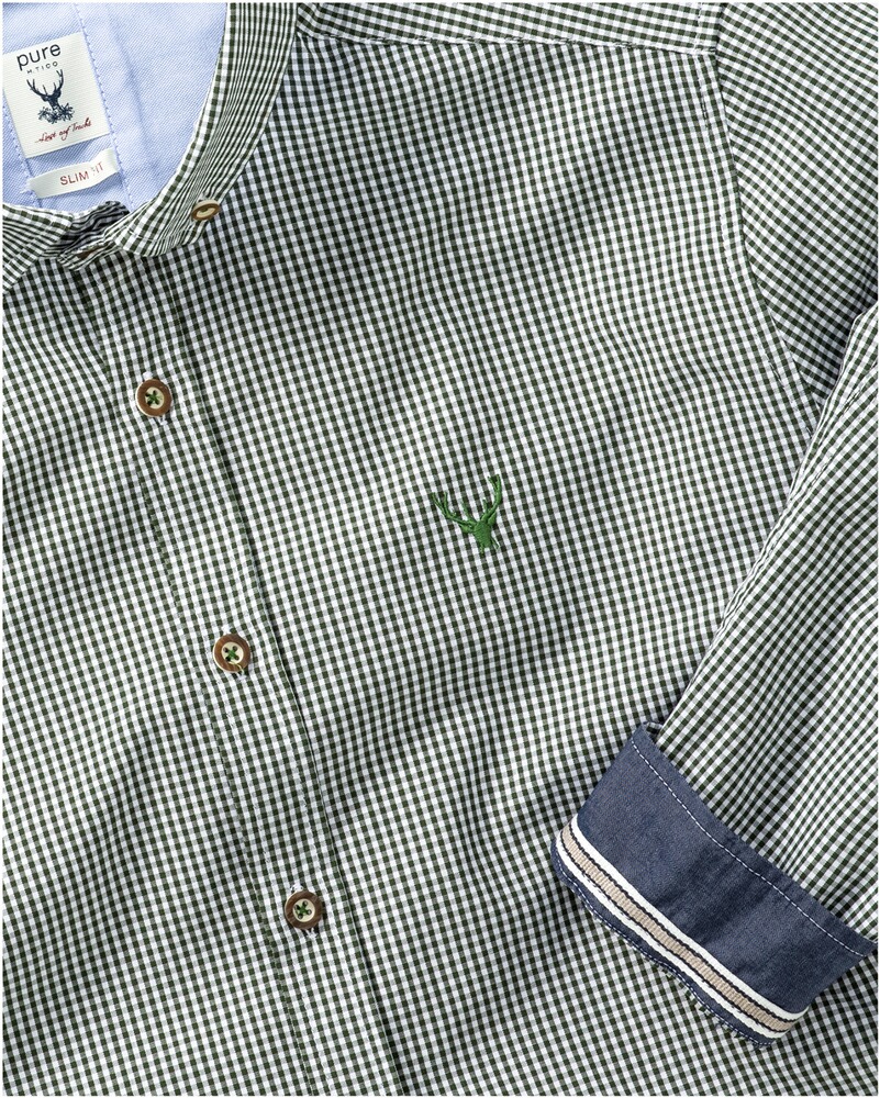 Karo-Hemd Slim Fit, pure