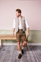 Kurze Lederhose mit Hirschkopf, Almsach