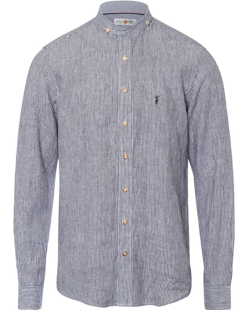Slim Fit Stehkragenhemd