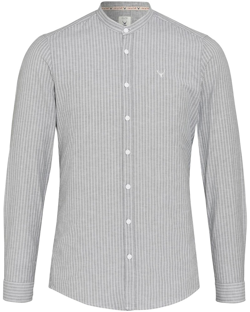 Stehkragenhemd Slim Fit