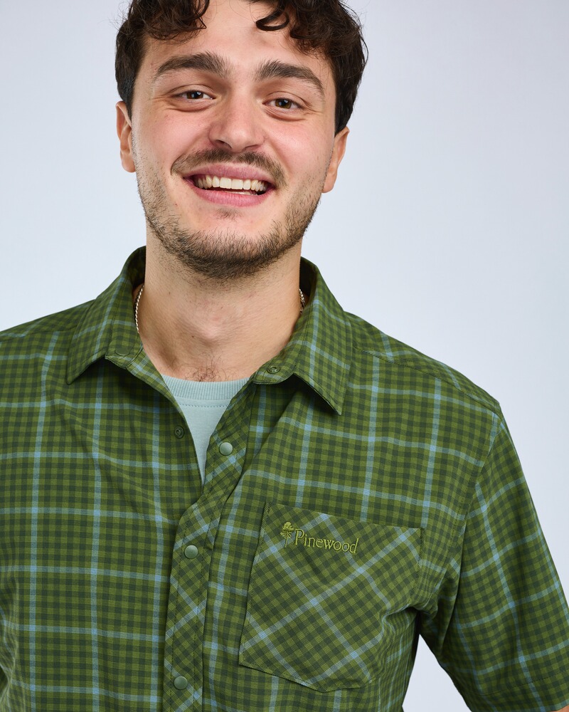 Half-sleeved shirt outdoor green, pine, Pinewood
