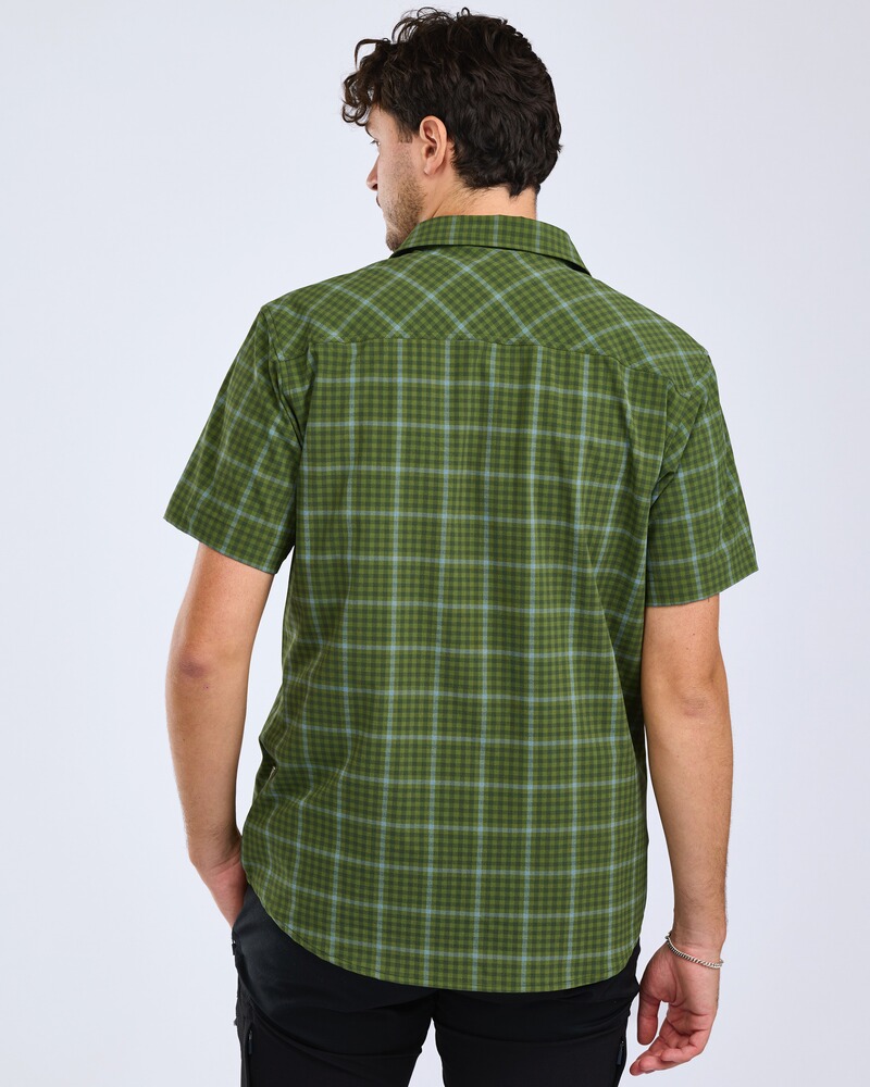Half-sleeved shirt outdoor green, pine, Pinewood