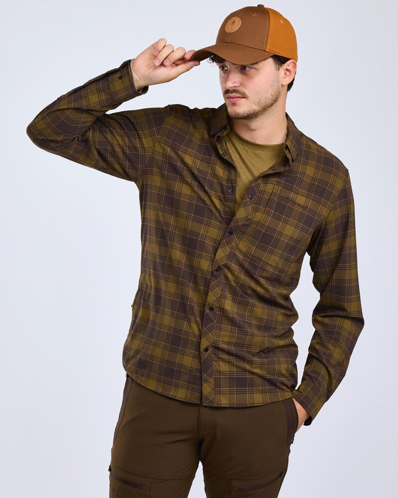 Shirt InsectSafe Abisko olive/b, Pinewood