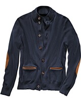 Cardigan with leather details, Highmoor