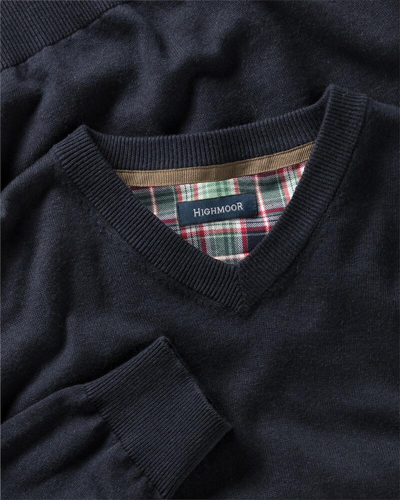 Set: V-Pullover & Karohemd, Highmoor