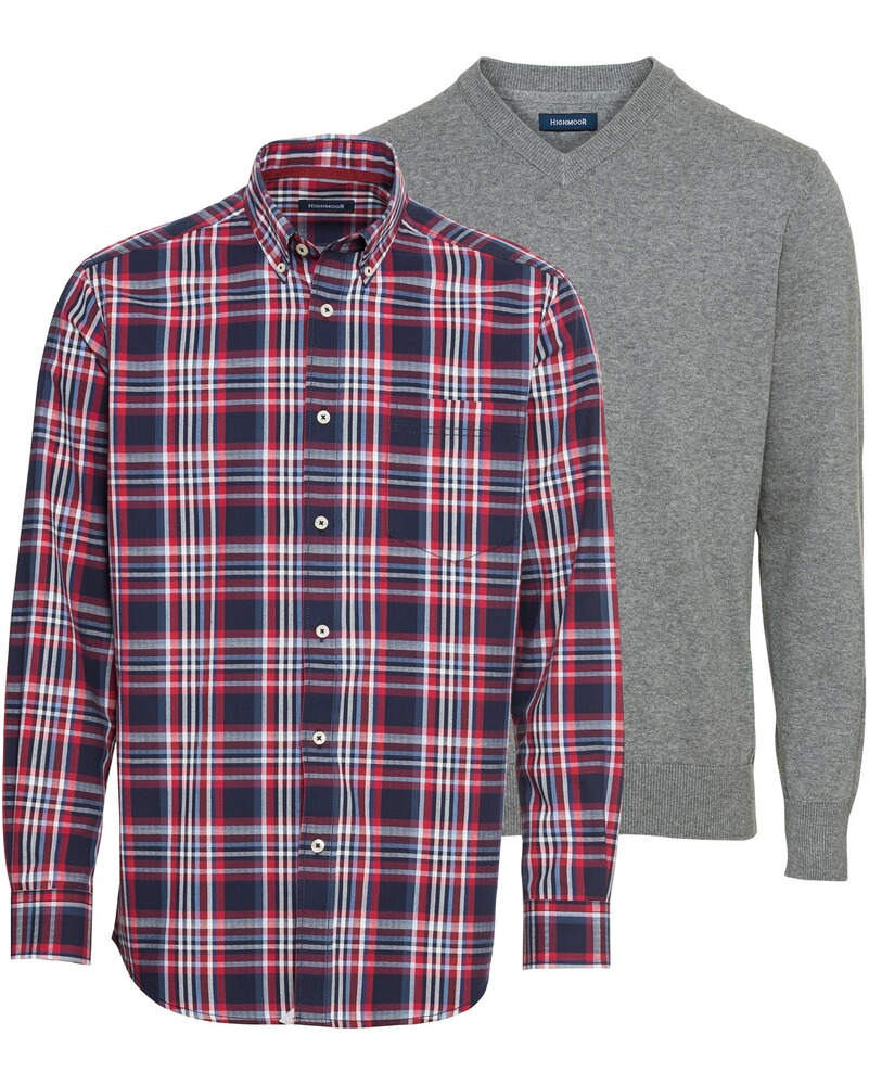 Set: Pullover & Karohemd