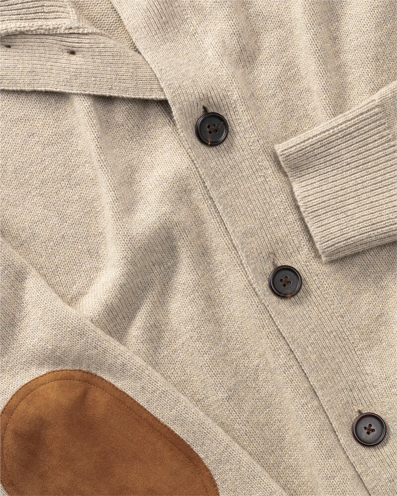 Cardigan with leather details, Highmoor