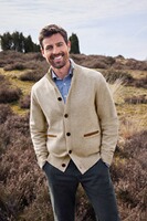 Cardigan with leather details, Highmoor