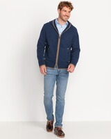 Kapuzenstrickjacke mit Zopfmuster, REITMAYER
