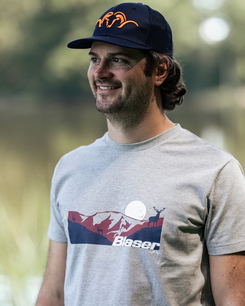 T-Shirt Allgäu Mountain Print, Blaser Outfits