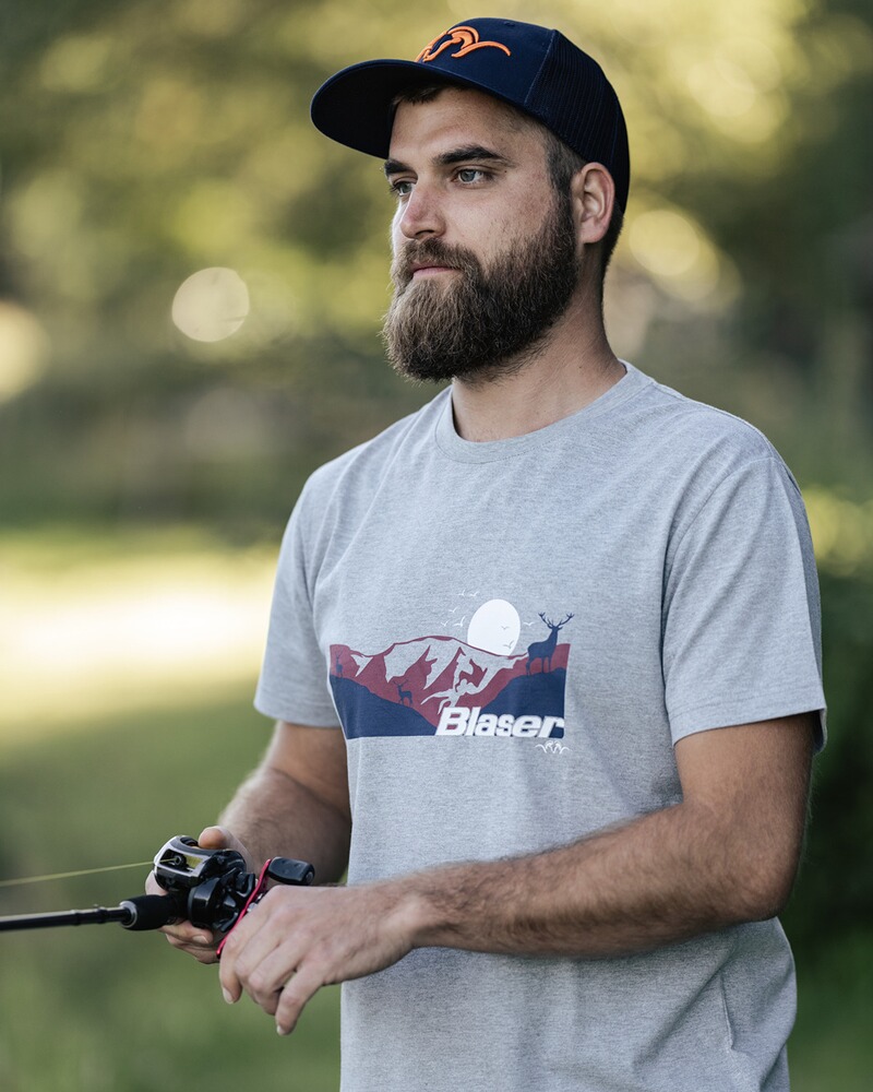 T-Shirt Allgäu Mountain Print, Blaser Outfits