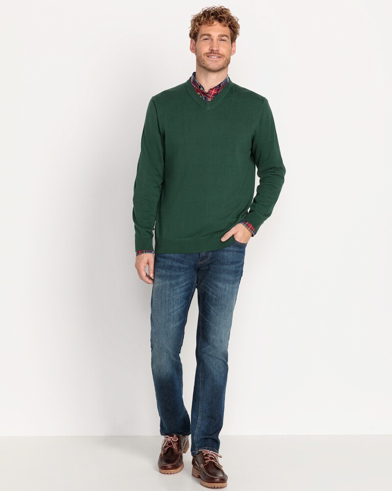 Set: V-Pullover & Karohemd, HIGHMOOR
