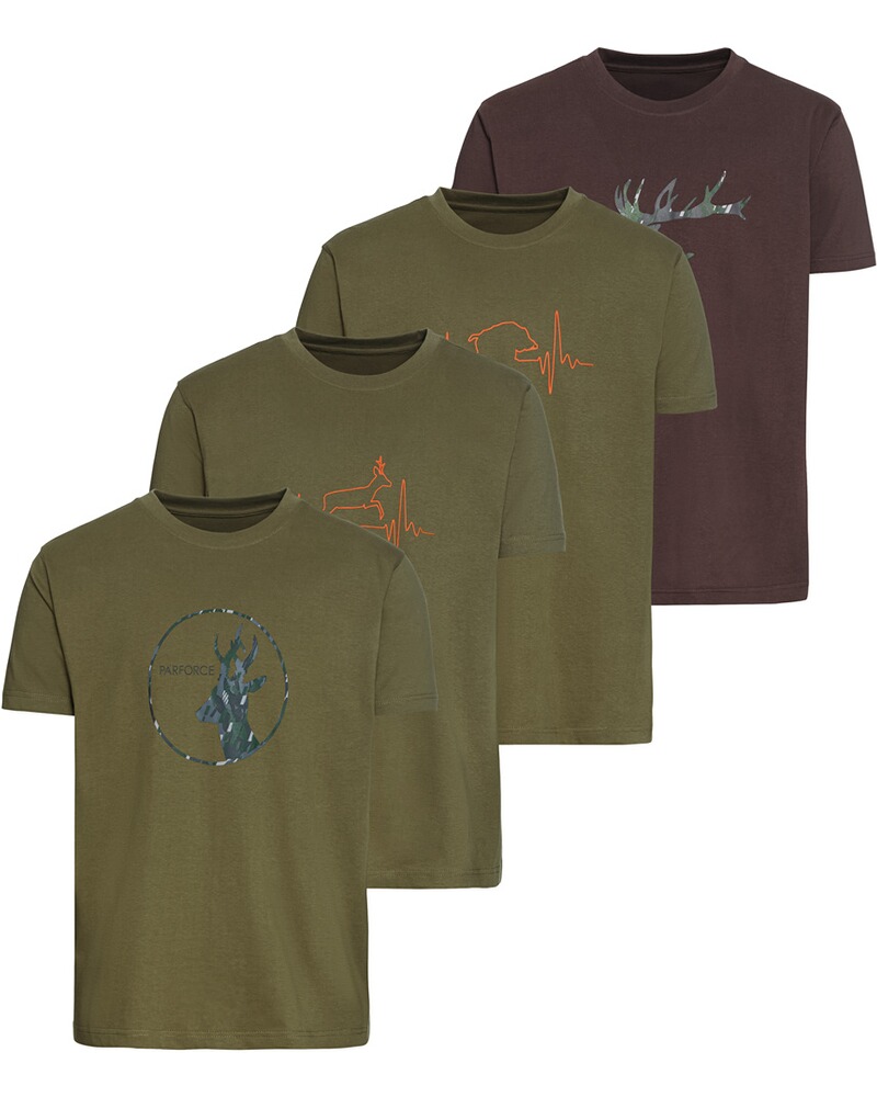 T-Shirts 4er-Pack Jagdprint