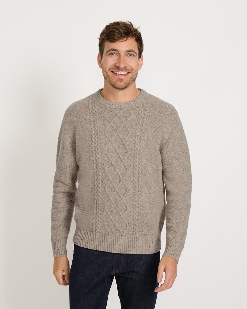Tweed-Aran-Pullover, REITMAYER