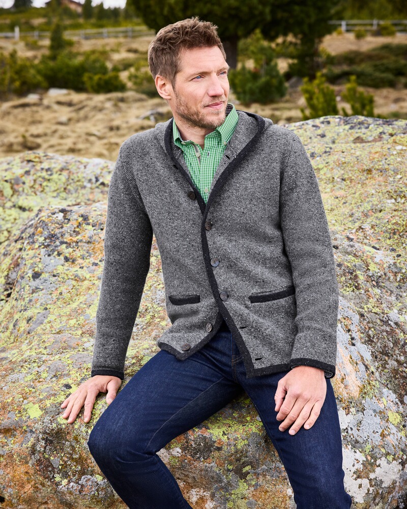 Strickjacke mit Kapuze , REITMAYER