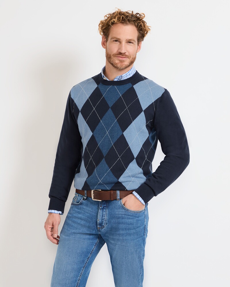 Pullover mit Argyle-Muster, HIGHMOOR