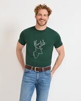 T-Shirt mit Hirschdruck, REITMAYER
