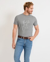 T-Shirt mit Hirschdruck, REITMAYER