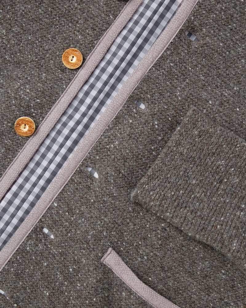 Linksstrick-Cardigan mit Rückenmotiv, REITMAYER