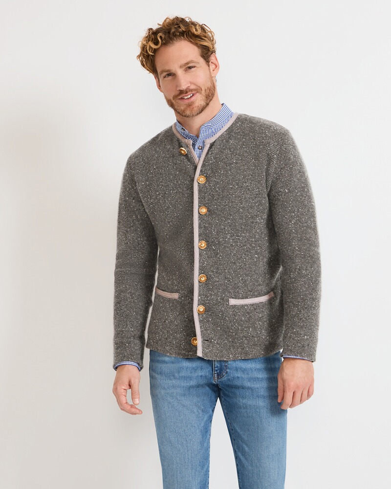 Linksstrick-Cardigan mit Rückenmotiv, REITMAYER