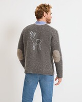 Linksstrick-Cardigan mit Rückenmotiv, REITMAYER