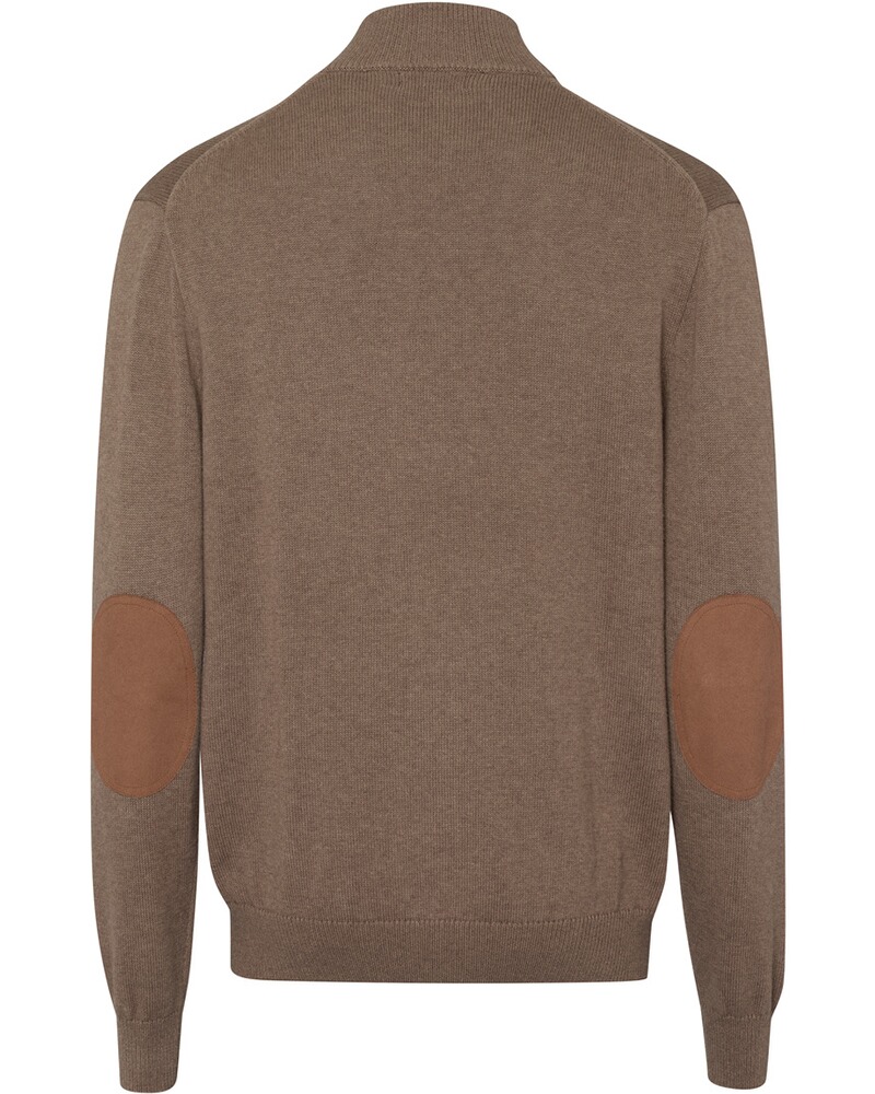 Cardigan mit Lederdetails