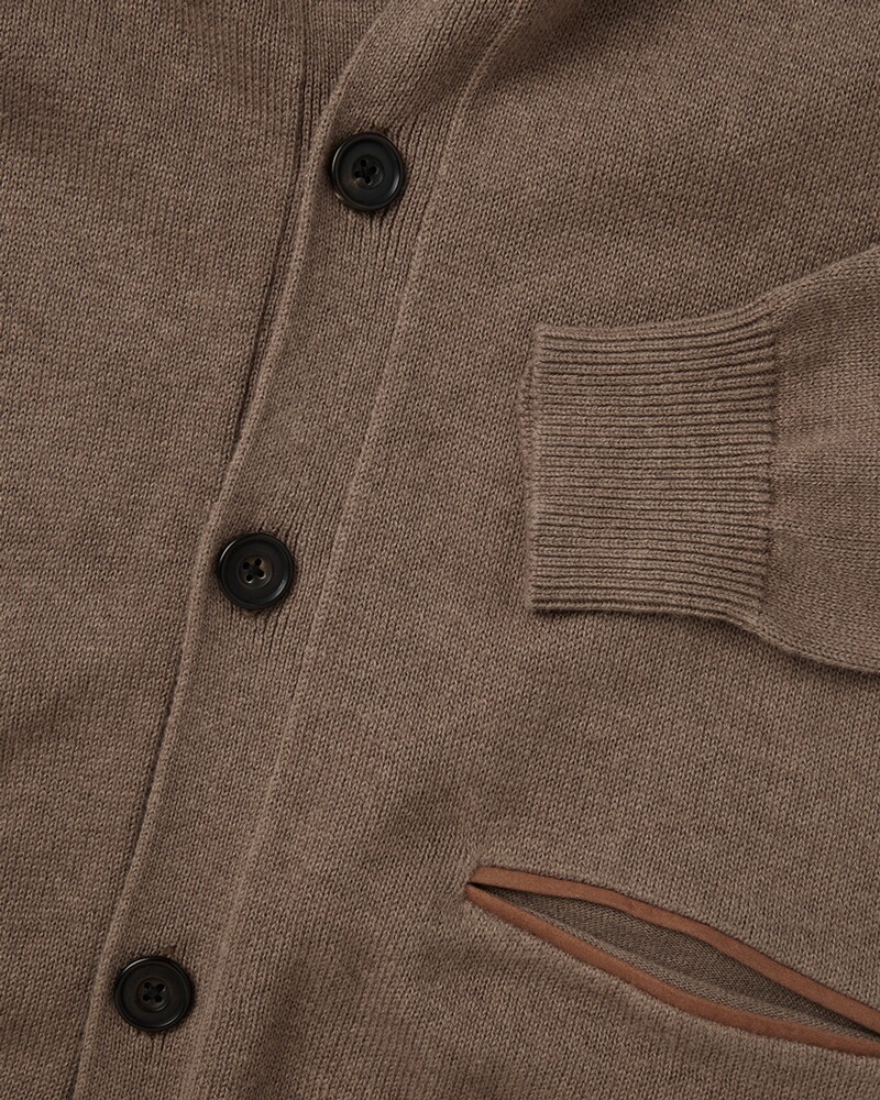 Cardigan mit Lederdetails, HIGHMOOR