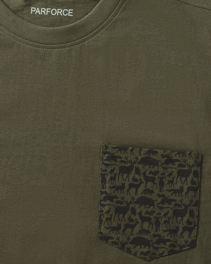 T-Shirt Brusttasche Waldtiere, Parforce Essential