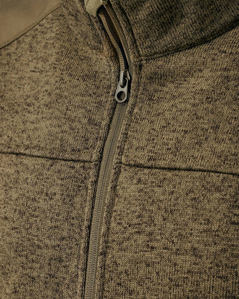 Knitted fleece jacket larch, Wald & Forst