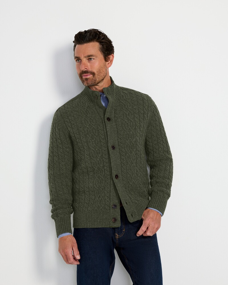 Gilet RM en maille torsadée avec loden+P, Reitmayer