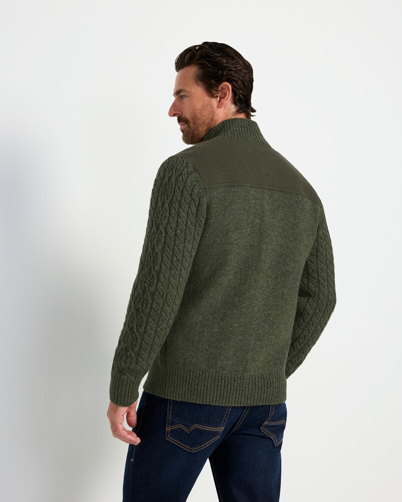 Gilet RM en maille torsadée avec loden+P, Reitmayer