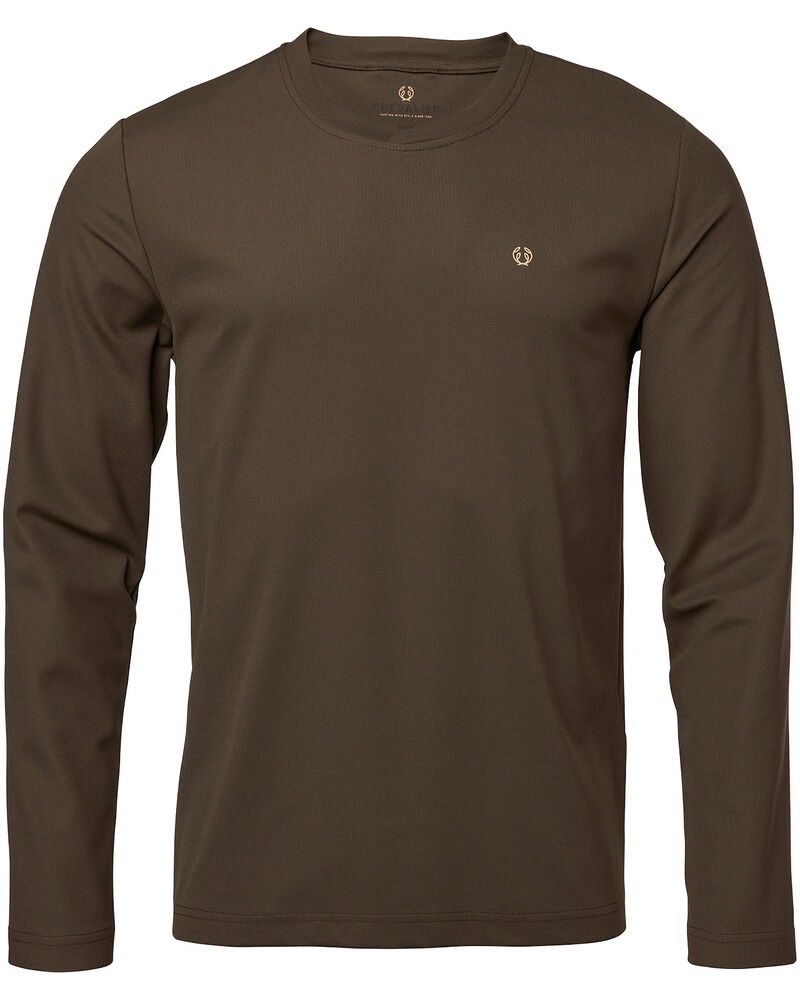 Chemise LA-Shirt Stalker Technique marron, taille M, Chevalier