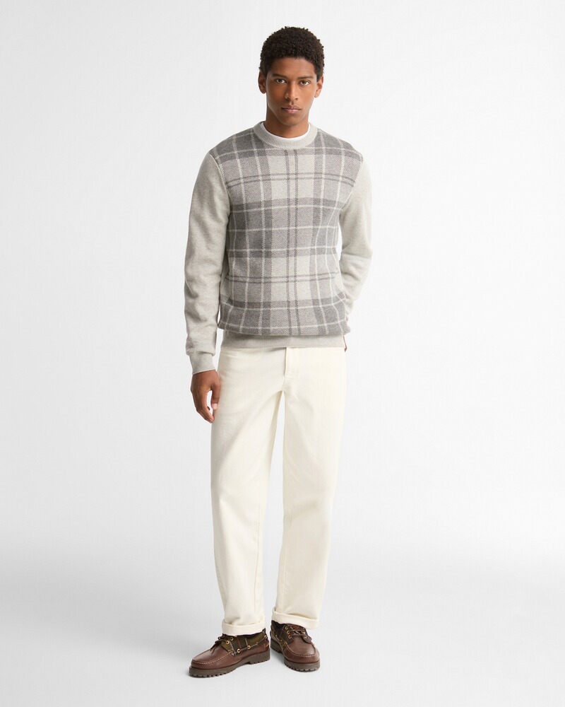 Rundhals-Pullover Mineral Tartan, Barbour