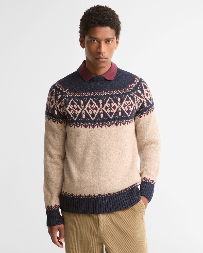Pullover Tisbury Fairisle Crew Neck, Barbour