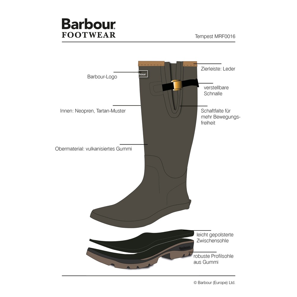 Gummistiefel Tempest Tall, Barbour