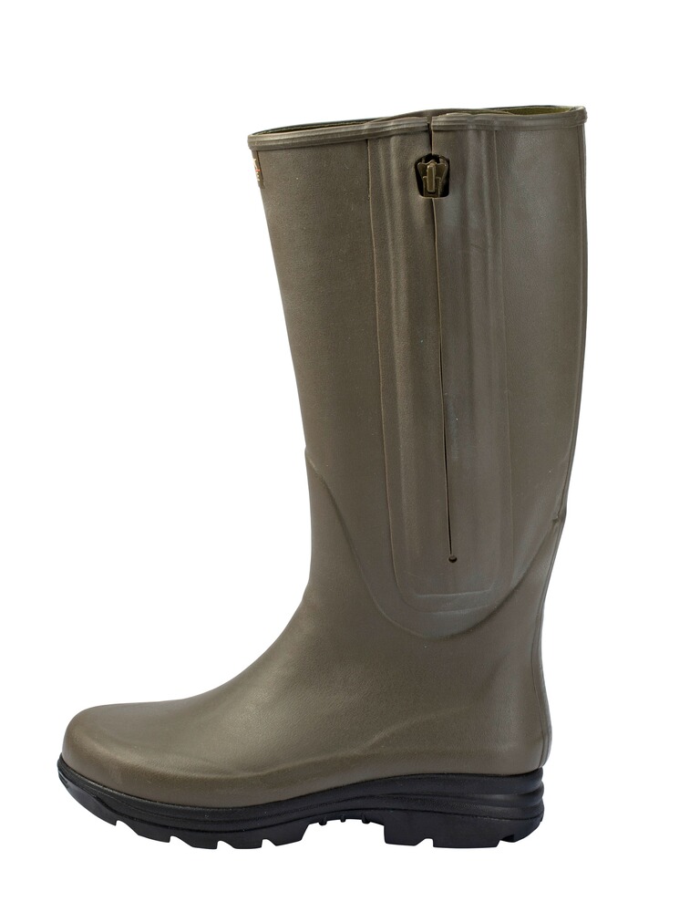 Bottes en caoutchouc avec fermeture éclair et doublure en néoprène, Parforce