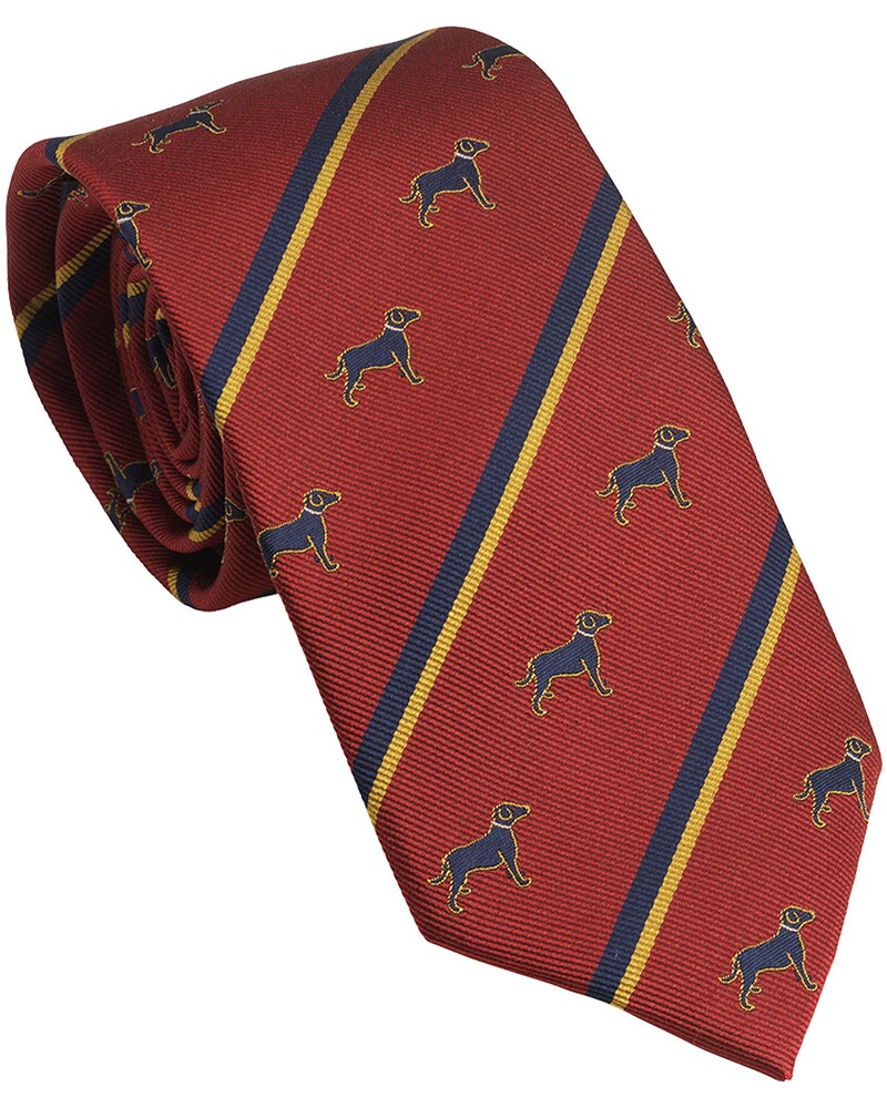 Krawatte Regiment Striped Dog