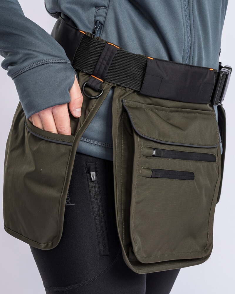 Ceinture de sport pour chien olive/noir, Pinewood