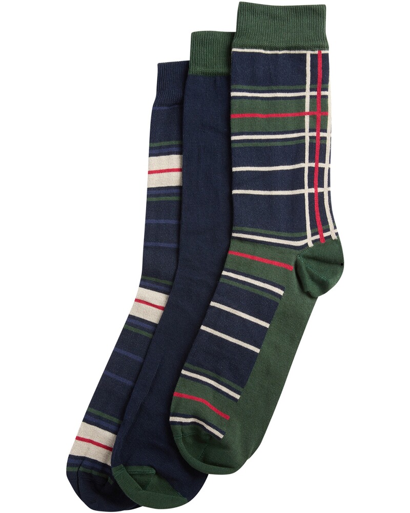 3er-Set Socken Tartan