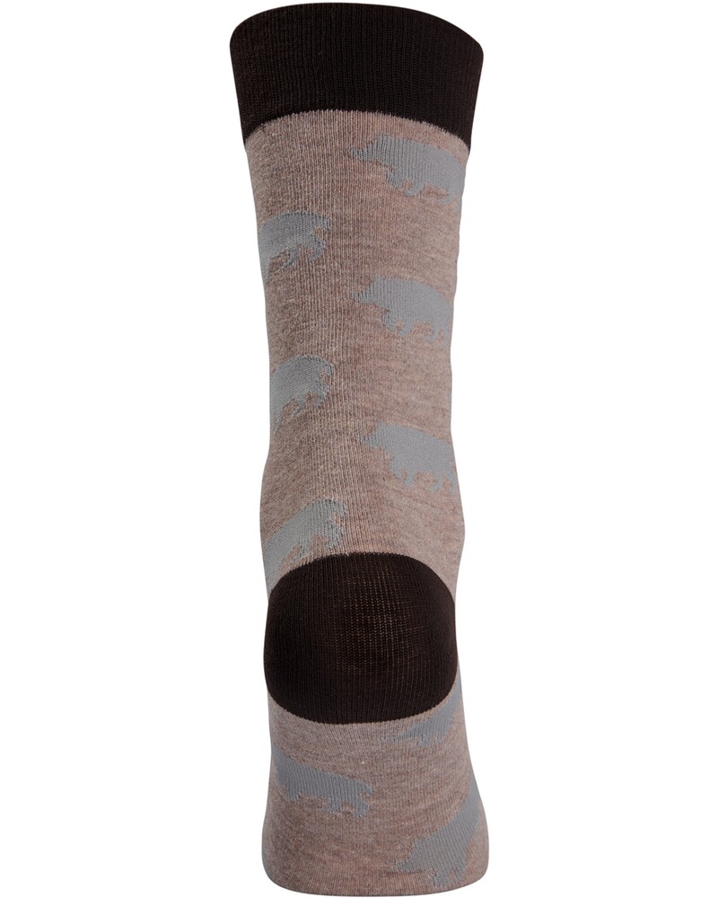 Wild boar motif sock, olive, P, Parforce Essential
