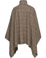 Karo-Poncho mit Hahnentritt-Muster, Brigitte von Schönfels