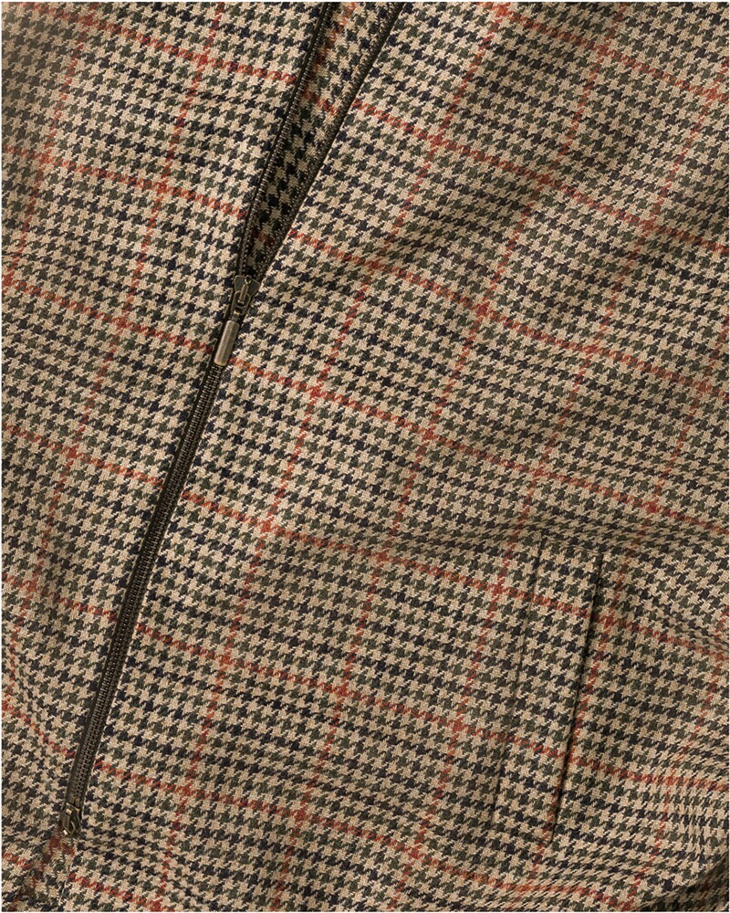 Karo-Poncho mit Hahnentritt-Muster, Brigitte von Schönfels