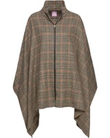 Karo-Poncho mit Hahnentritt-Muster, Brigitte von Schönfels