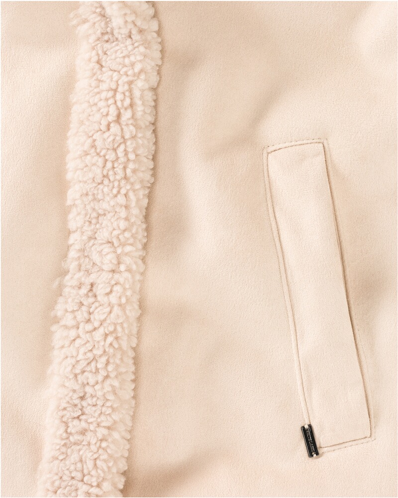 Fake-Fur-Kurzmantel, White Label