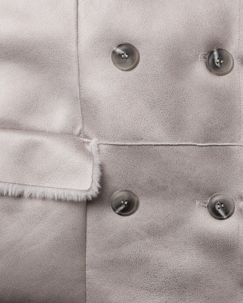 Fake Fur Wendemantel, White Label