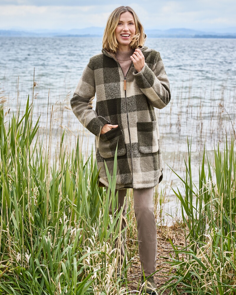 Kapuzen-Wollmantel, camel active